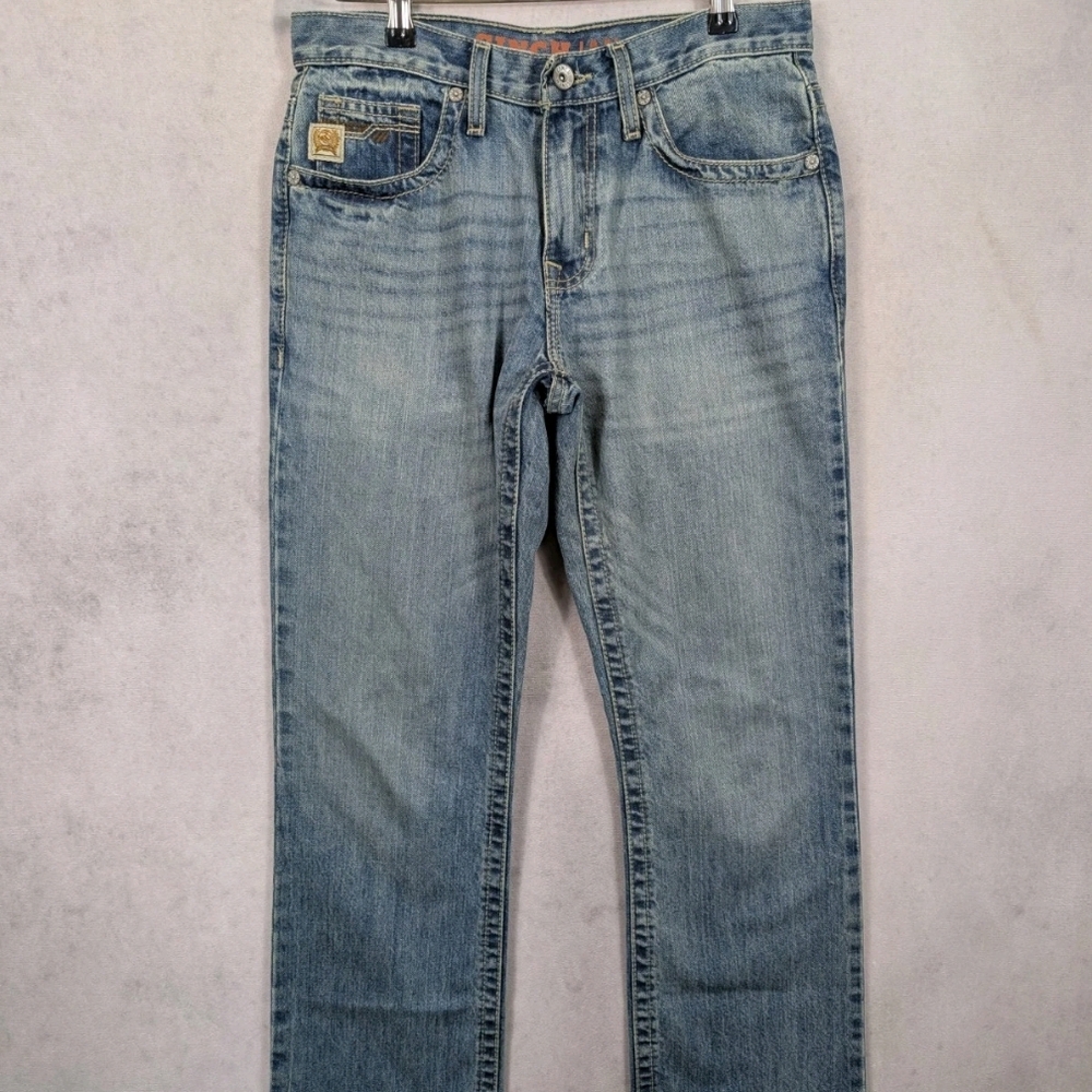 Cinch Ian Mens Straight Fit Jeans 29x32 Light Wash MB30136001
